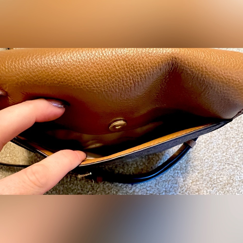 NWT Michael Kors Brown and Acorn Half Dome Crossbody Bag - Picture 9 of 12